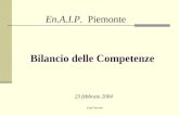 Enaip Piemonte Bilancio delle Competenze En.A.I.P. Piemonte 23 febbraio 2004.