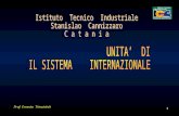 1 Prof. Ernesto Trinaistich. MISURE : SISTEMA INTERNAZIONALE S.I. Lunità di misura ufficiale delle grandezze fisiche è dal 1982 il S.I. Esso è un sistema.