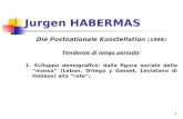 1 Jurgen HABERMAS Die Postnationale Konstellation (1998) Tendenze di lungo periodo: 1. Sviluppo demografico: dalla figura sociale della massa (Lebon, Ortega.