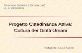 Direzione Didattica II Circolo Ciriè A. S. 2005/2006 Progetto Cittadinanza Attiva: Cultura dei Diritti Umani Progetto Cittadinanza Attiva: Cultura dei.