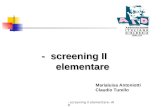 screening II elementare- AID - screening II - screening II elementare elementare Marialuisa Antoniotti Claudio Turello