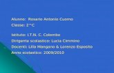 Alunno: Rosario Antonio Cuomo Classe: 2^C Istituto: I.T.N. C. Colombo Dirigente scolastico: Lucia Cimmino Docenti: Lilla Mangano & Lorenzo Esposito Anno.