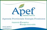CHI SIAMO A.P.E.F. scarl – Agenzia Provinciale per lEnergia Frosinone Nasce nellambito del bando comunitario IEE 2004, su iniziativa della Provincia.