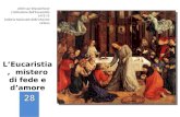 LEucaristia, mistero di fede e damore JOOS van Wassenhove Listituzione dellEucarestia 1473-75 Galleria Nazionale delle Marche Urbino.