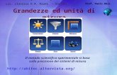 Grandezze ed unità di misura Lic. classicoD.A. Azuni - Sassari Prof. Paolo Abis  Il metodo scientifico-sperimentale si basa.