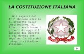 LA COSTITUZIONE ITALIANA Noi ragazzi del II F abbiamo aderito al progetto sulla Costituzione, al fine di avvicinare i giovani di oggi all insieme dei.