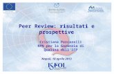Peer Review: risultati e prospettive Napoli, 18 aprile 2013 Cristiana Porcarelli RPN per la Garanzia di Qualità dellIFP.