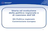 1 Storia ed evoluzione della politica regionale e di coesione dellUE DG Politica regionale Commissione europea.