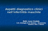 Aspetti diagnostico clinici nellinfertilità maschile Dott. Luca Cindolo U.O. Urologia A.O. Rummo - Benevento Direttore Dott. L. Salzano Direttore Dott.
