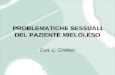 PROBLEMATICHE SESSUALI DEL PAZIENTE MIELOLESO Dott. L. Cindolo.