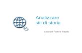 Analizzare siti di storia a cura di Patrizia Vayola.