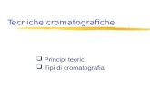 Tecniche cromatografiche Principi teorici Tipi di cromatografia.