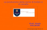 La produzione della carne di bufalo e di cavallo Prof. Paolo POLIDORI Università degli Studi di Camerino.