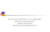 RETI di CALCOLATORI 2 A.A. 2006/2007 Rete ed Instradamento Alberto Polzonetti alberto.polzonetti@unicam.it.