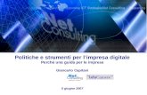 Politiche e strumenti per limpresa digitale Perché una guida per le imprese Giancarlo Capitani 5 giugno 2007.