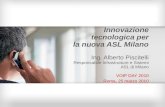Innovazione tecnologica per la nuova ASL Milano Ing. Alberto Piscitelli Responsabile Infrastrutture e Sistemi ASL di Milano VOIP DAY 2010 Roma, 25 marzo.