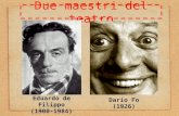Due maestri del teatro Eduardo de Filippo (1900-1984) Dario Fo (1926)