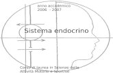 Sistema endocrino anno accademico 2006 - 2007 Corso di laurea in Scienze delle Attivit à Motorie e Sportive.
