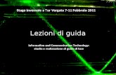 Lezioni di guida Stage invernale a Tor Vergata 7-11 Febbraio 2011 Information and Communication Technology: studio e realizzazione di guide di luce.