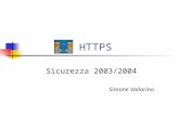 HTTPS Sicurezza 2003/2004 Simone Vallarino. Sommario Introduzione Che cosè Perché è nato e chi lha creato HTTPS = HTTP+SSL/TLS Connessione (HTTP over.