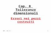 DNT - Cap. 8 a.a. 2009/10 1 Cap. 8 Tolleranze dimensionali Errori nei pezzi costruiti.