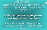 Corso di LABORATORIO DI DIDATTICA DELLA MATEMATICA Prof. C. DAPUETO- Prof.ssa G. PESCE Dalle distribuzioni di frequenza alle leggi di distribuzione Specializzandi: