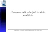 Laboratorio di Chimica Analitica Ambientale – a.a. 2004-2005 Panorama sulle principali tecniche analitiche.