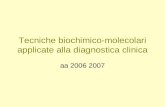 Tecniche biochimico-molecolari applicate alla diagnostica clinica aa 2006 2007.