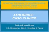 AMILOIDOSI: CASO CLINICO Dott. Adriano Piluso U.O. Nefrologia e Dialisi - Ospedale di Pistoia.