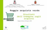 Reggio acquista verde Risultati dellindagine sugli acquisti COMUNE DI REGGIO EMILIA ASSESSORATO AMBIENTE E CITTA SOSTENIBILE ASSESSORATO AL PATRIMONIO,