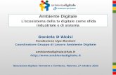 Daniela DAloisi Fondazione Ugo Bordoni Coordinatore Gruppo di Lavoro Ambiente Digitale ambientedigitale@fub.it  Televisione.