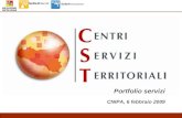 Portfolio servizi CNIPA, 6 febbraio 2009. 2 Portale CST E-Procurement Servizi Territoriali Videoconferenza PEC e Firma Digitale Agenda.