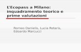 LEcopass a Milano: inquadramento teorico e prime valutazioni Romeo Danielis, Lucia Rotaris, Edoardo Marcucci.