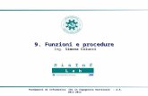 Fondamenti di Informatica CDL in Ingegneria Gestionale - A.A. 2011-2012 9. Funzioni e procedure Ing. Simona Colucci.