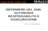 Collegio IPASVI - Empoli - 2006 INFERMIERE NEL 2006: AUTONOMIA RESPONSABILITÀ E ASSICURAZIONE Prof. Avv. Paolo dAgostino.