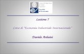 Lezione 7 Corso di Economia Industriale Internazionale Davide Arduini.