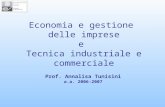Economia e gestione delle imprese e Tecnica industriale e commerciale Prof. Annalisa Tunisini a.a. 2006-2007.