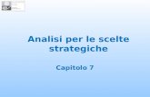 Capitolo 7 Analisi per le scelte strategiche. Prof.ssa Annalisa Tunisini - a.a. 2009/2010 2 Verifica posizione competitiva Analisi esogena Analisi endogena.