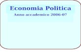 Frontespizio Economia Politica Anno accademico 2006-07.
