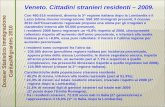 Dossier Statistico Immigrazione Caritas/Migrantes 2010 Veneto. Cittadini stranieri residenti – 2009. Con 480.616 residenti, diventa la 3^ regione italiana.