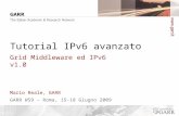 GARR WS9 – Roma, 15-18 Giugno 2009 Mario Reale, GARR Tutorial IPv6 avanzato Grid Middleware ed IPv6 v1.0.