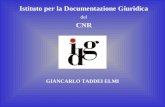 Istituto per la Documentazione Giuridica del CNR GIANCARLO TADDEI ELMI