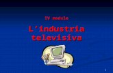 1 IV modulo Lindustria televisiva. 2 UNA STORIA SOCIALE La storia della televisione - come quella della radio - è stata strettamente legata ad una vicenda.