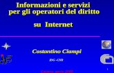 1 Costantino Ciampi IDG -CNR Catania, aprile 2000 Corso dInformatica giuridica - 1999/00 Informazioni e servizi per gli operatori del diritto su Internet.