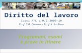 Diritto del lavoro Corsi A/L e M/Z 2009-10 Prof. S.B. Caruso – Prof. A. Lo Faro Programmi, esami e prove in itinere.