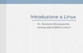 Introduzione a Linux Dr. Giovanni Stracquadnio stracquadanio@dmi.unict.it.
