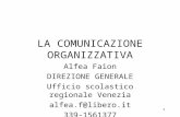 1 LA COMUNICAZIONE ORGANIZZATIVA Alfea Faion DIREZIONE GENERALE Ufficio scolastico regionale Venezia alfea.f@  339-1561377
