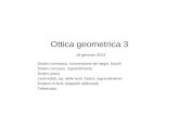 Ottica geometrica 3 18 gennaio 2013 Diottro convesso, convenzione dei segni, fuochi Diottro concavo, ingrandimento Diottro piano Lenti sottili, eq. delle.