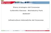 Infrastrutture telematiche del Canavese 1-21 Piano strategico del Canavese Colleretto Giacosa – Bioindustry Park 30/03/07.