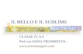 IL BELLO E IL SUBLIME CLASSE IV A S Prof.ssa ANNA TROMBETTA .
